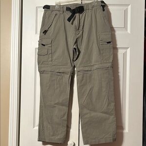 BC Clothing -Large 30”inseam - Convertible Cargo Pants - Khaki